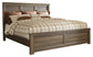 Juararo King Panel Bed with Mirrored Dresser and Chest Smyrna Furniture Outlet