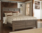 Juararo Queen Panel Bed with Mirrored Dresser Smyrna Furniture Outlet