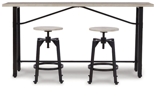Karisslyn Counter Height Dining Table and 2 Barstools Smyrna Furniture Outlet