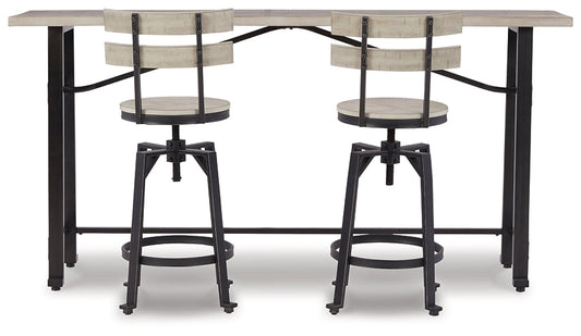 Karisslyn Counter Height Dining Table and 2 Barstools Smyrna Furniture Outlet