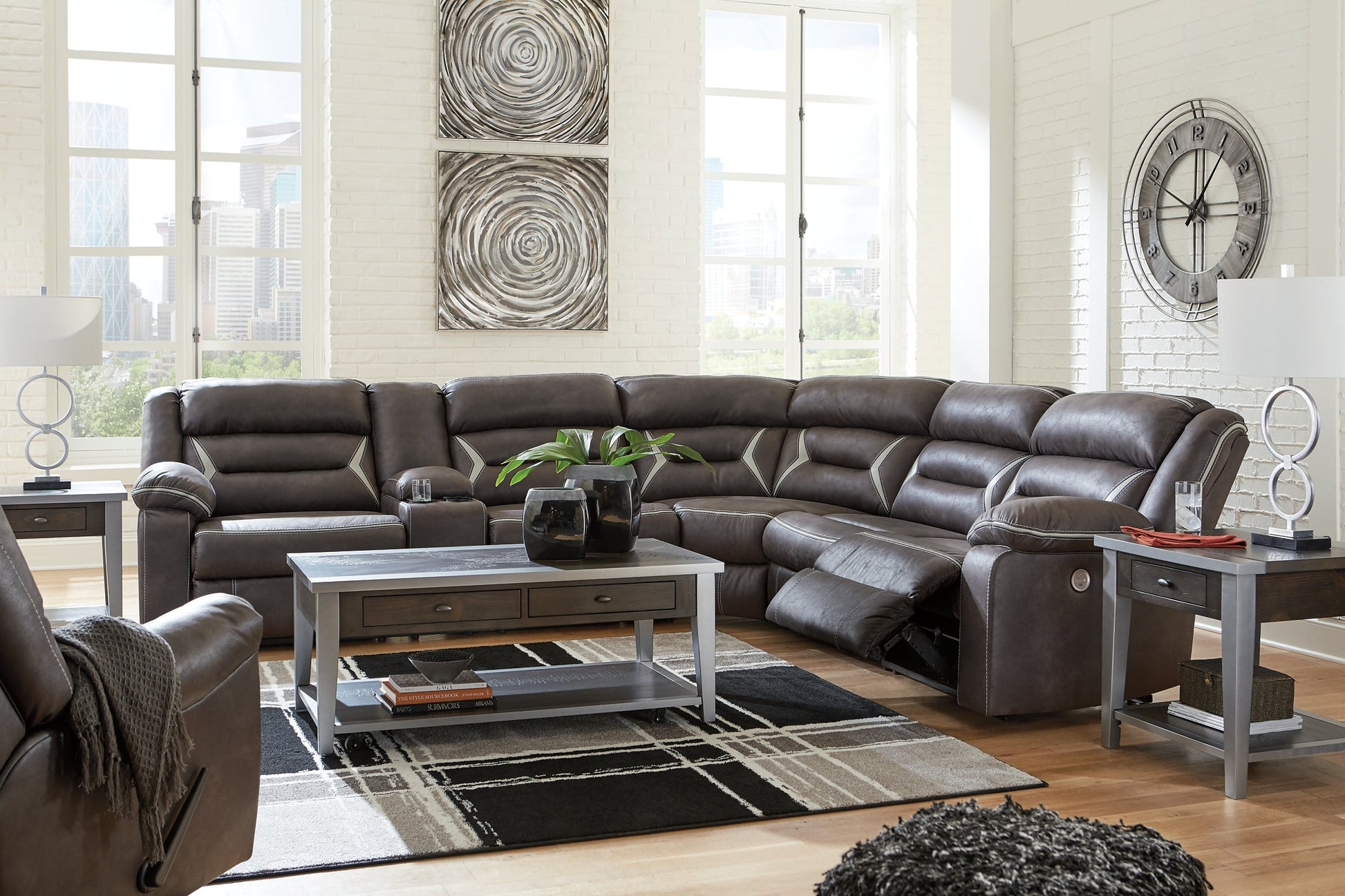 Kincord 4-Piece Sectional with Recliner Smyrna Furniture Outlet