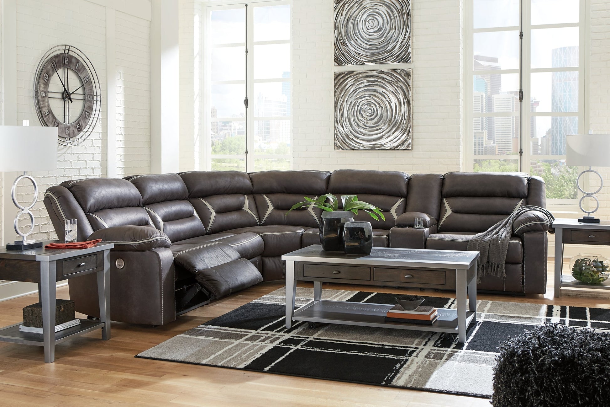 Kincord 4-Piece Sectional with Recliner Smyrna Furniture Outlet