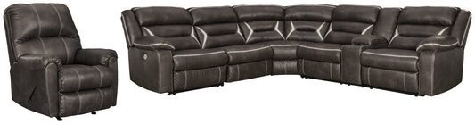 Kincord 4-Piece Sectional with Recliner Smyrna Furniture Outlet