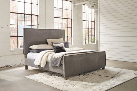 Krystanza Queen Upholstered Panel Bed Smyrna Furniture Outlet