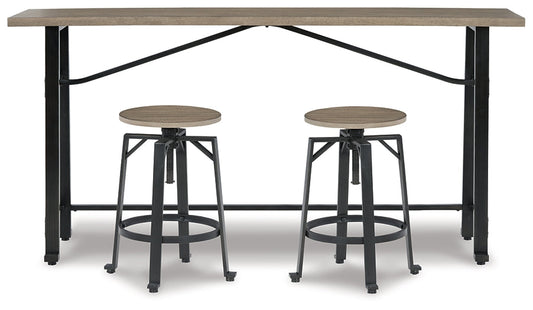 Lesterton Counter Height Dining Table and 2 Barstools Smyrna Furniture Outlet