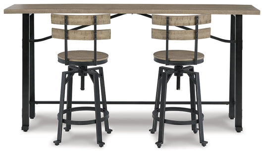 Lesterton Counter Height Dining Table and 2 Barstools Smyrna Furniture Outlet
