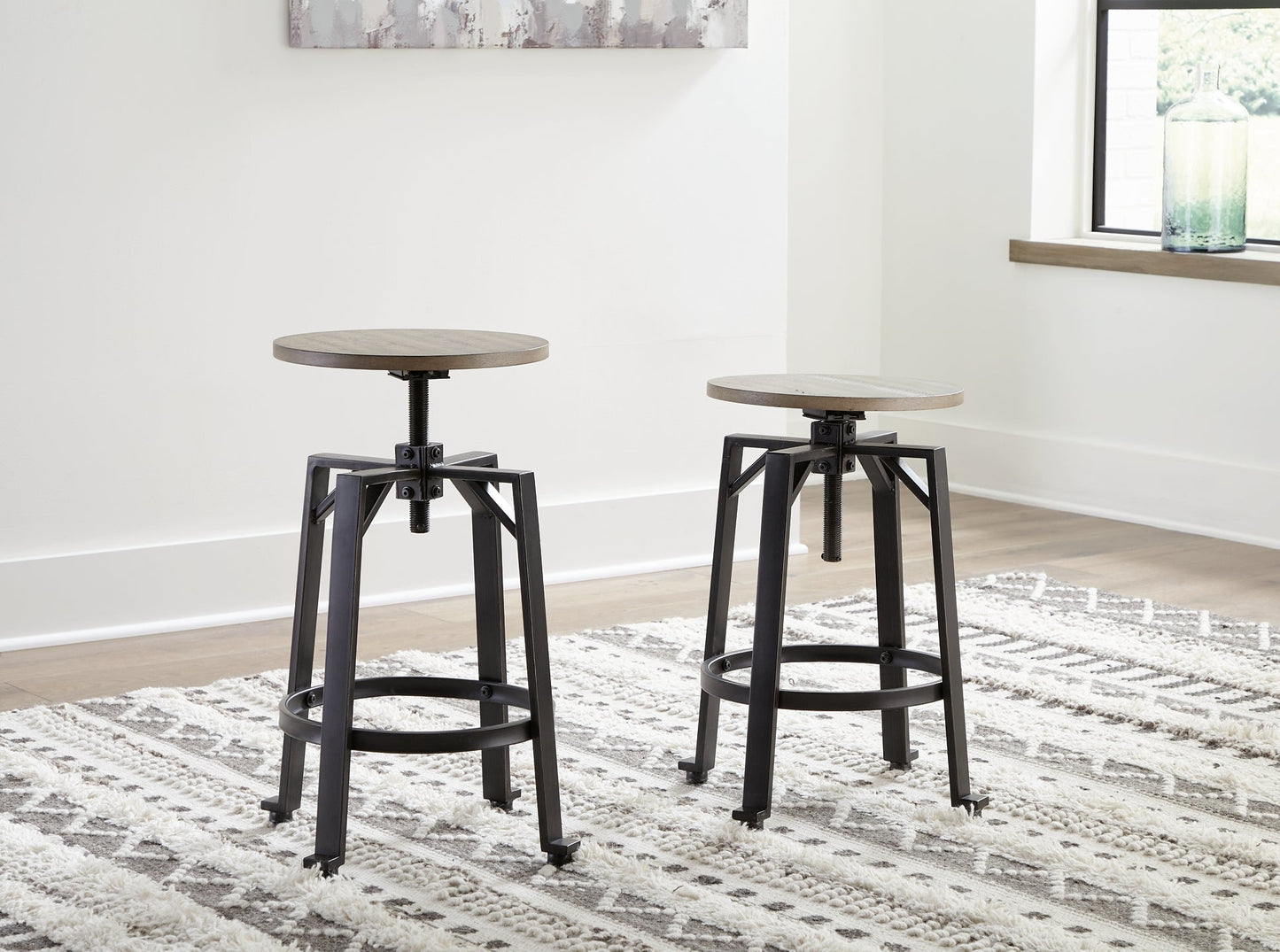 Lesterton Swivel Stool (2/CN) Smyrna Furniture Outlet