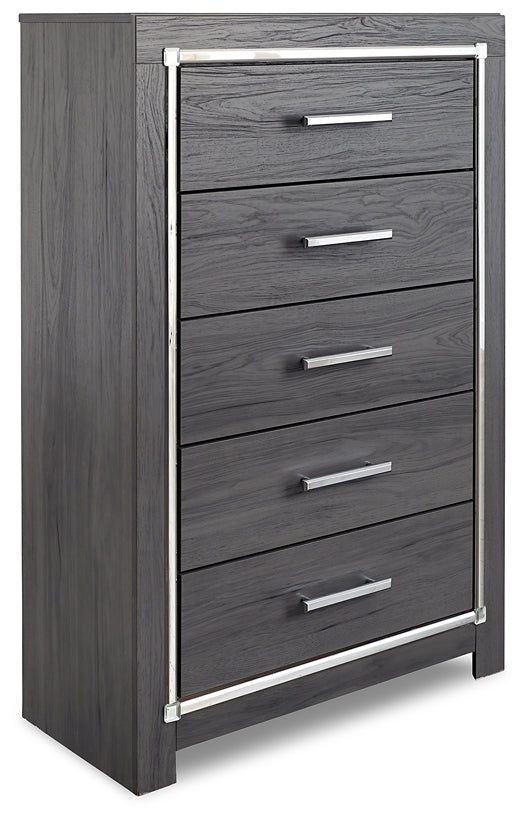 Lodanna Full Panel Bed with Mirrored Dresser, Chest and Nightstand Smyrna Furniture Outlet