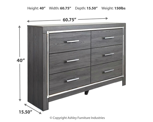 Lodanna Full Panel Bed with Mirrored Dresser Smyrna Furniture Outlet