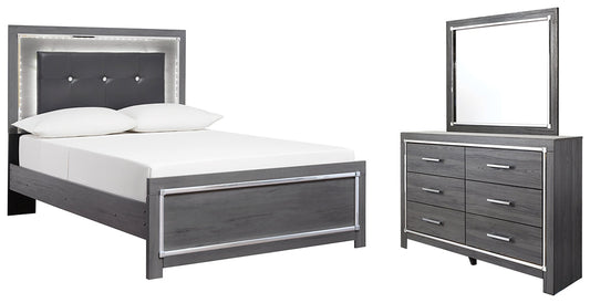 Lodanna Full Panel Bed with Mirrored Dresser Smyrna Furniture Outlet