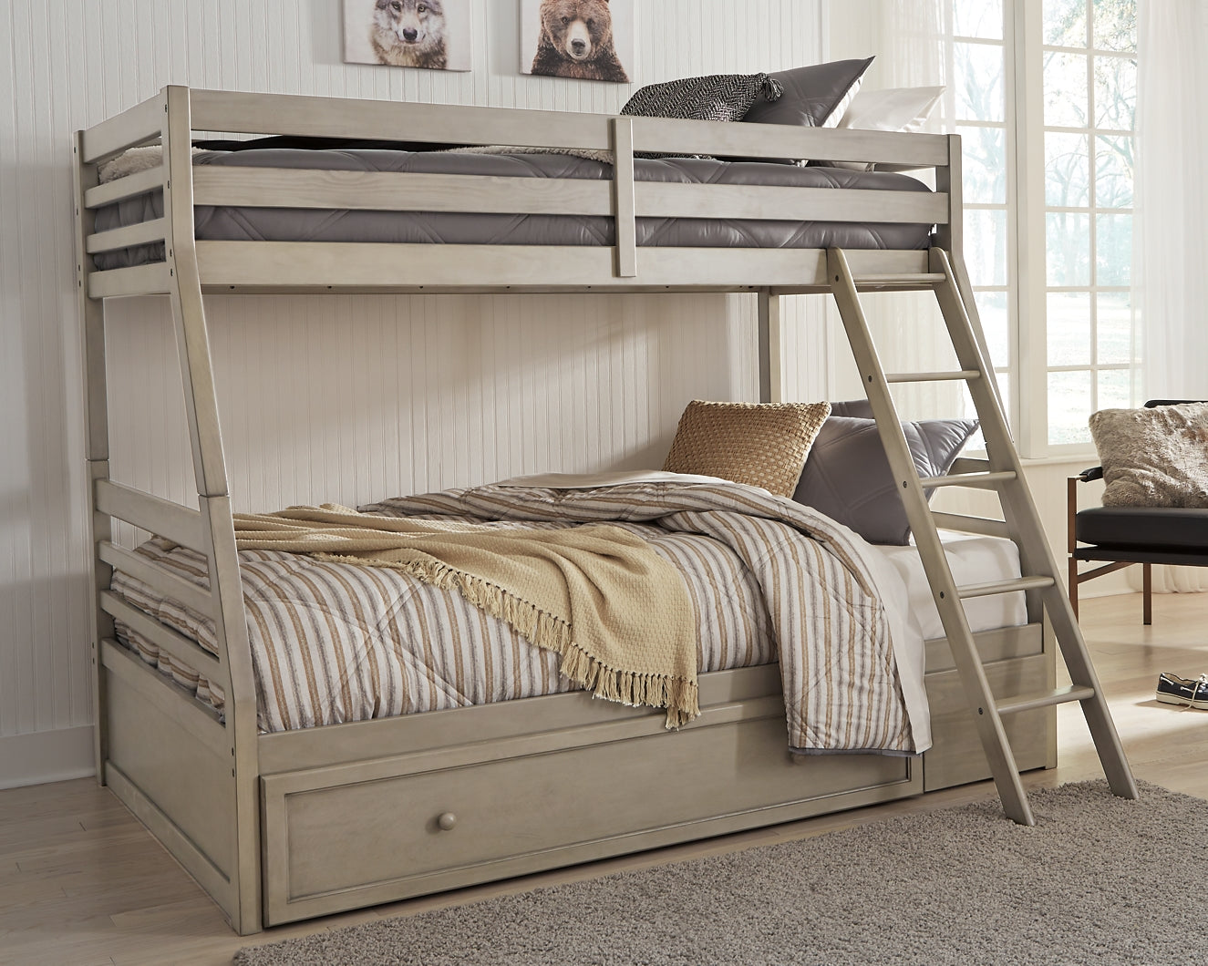 Robbinsdale Twin over Full Bunk Bed with Storage