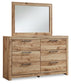 Hyanna Full Panel Bed with Mirrored Dresser, Chest and Nightstand