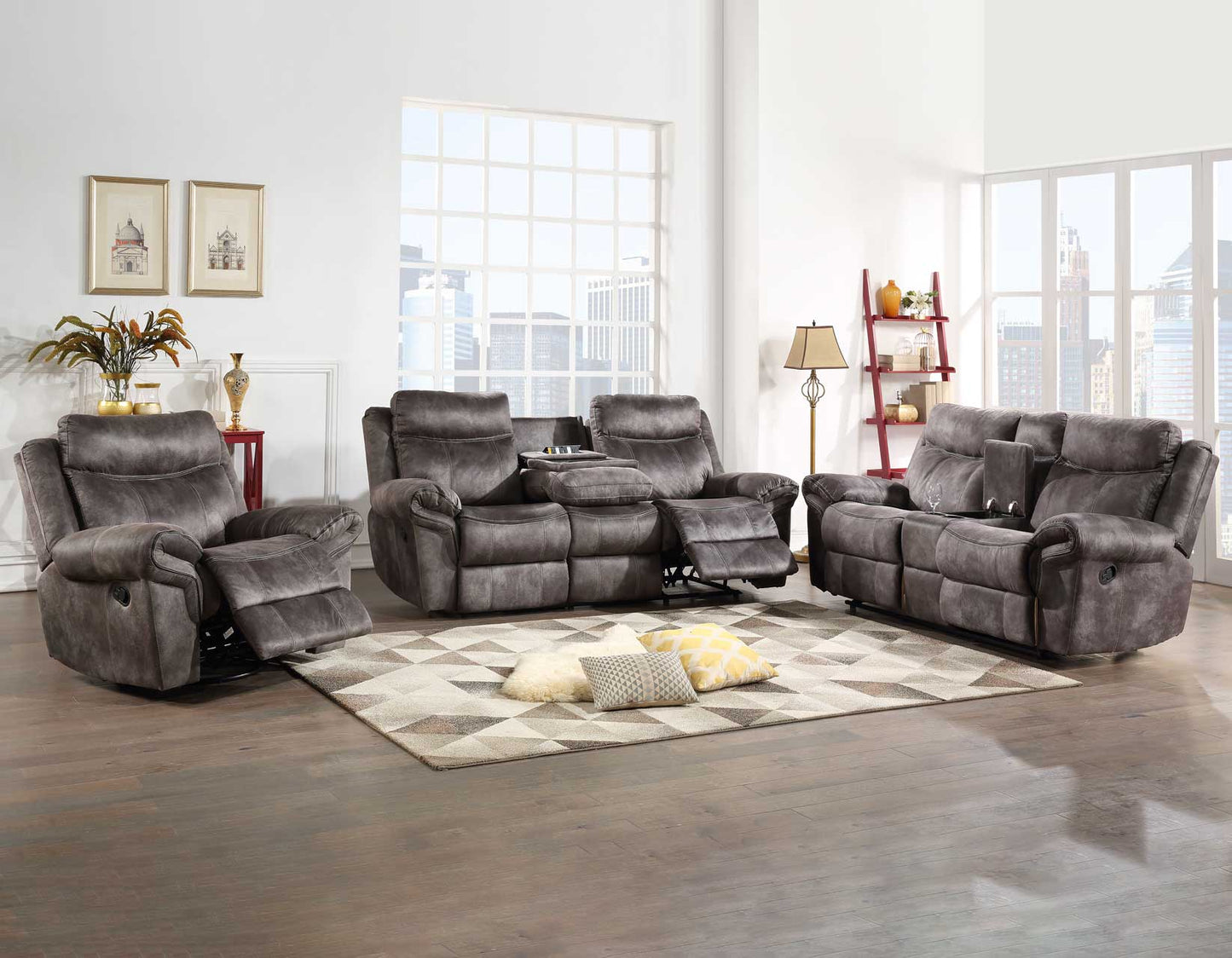 Nashville Swivel Glider Recliner, Grey