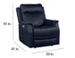 Valencia Dual-Power Leatherette Recliner, Ocean Blue