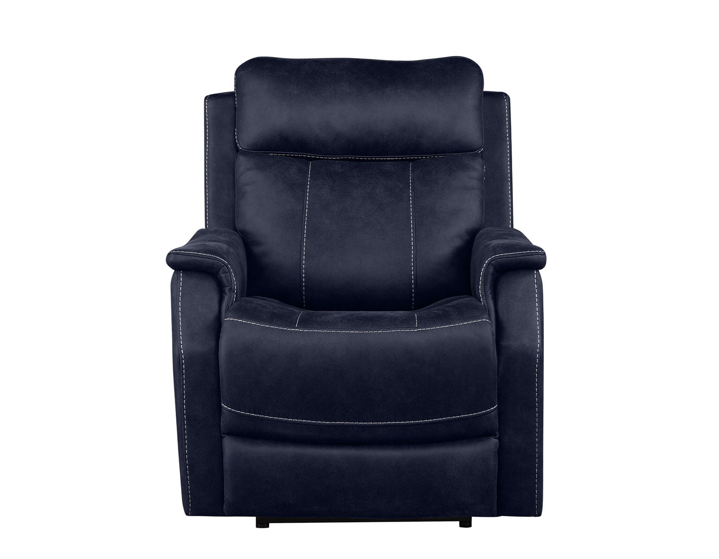 Valencia Dual-Power Leatherette Recliner, Ocean Blue