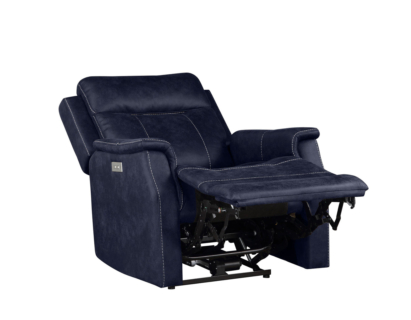 Valencia Dual-Power Leatherette Recliner, Ocean Blue