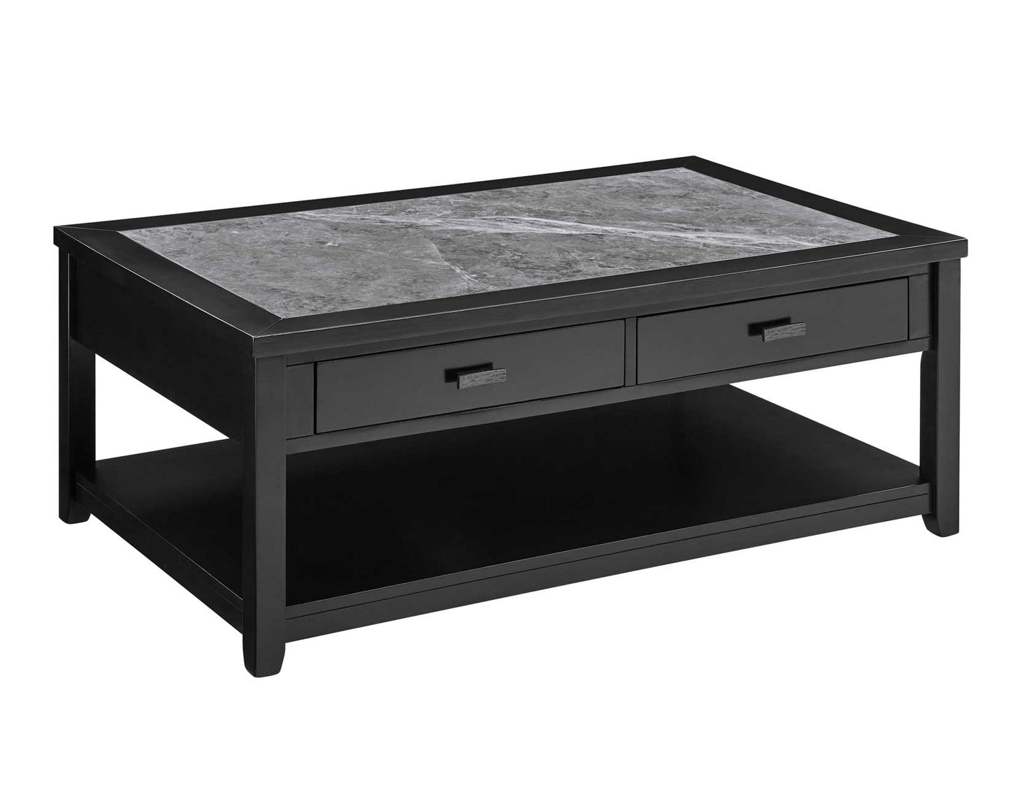 Garvine Sintered Stone Coffee Table with Casters