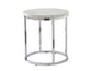 Echo White Marble Top Chairside End Table