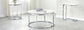 Echo White Marble Top Chairside End Table