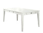 Cayla 64-80 inch Table w/16″ Leaf, White