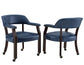 Tournament Arm Chair w/Casters, Navy