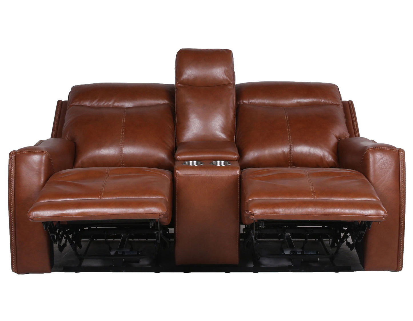 Natalia Dual-Power Reclining Console Loveseat, Coach