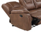 Katrine Manual Reclining Loveseat, Brown