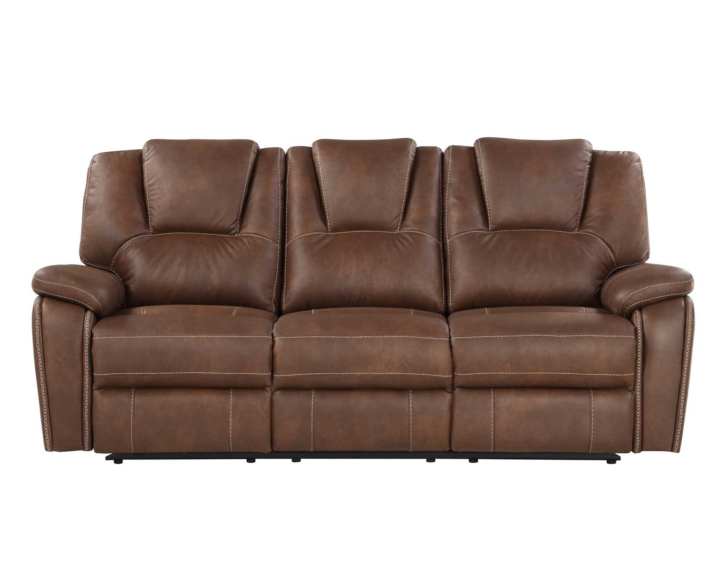 Katrine Manual Reclining Sofa, Brown