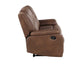 Katrine Manual Reclining Sofa, Brown