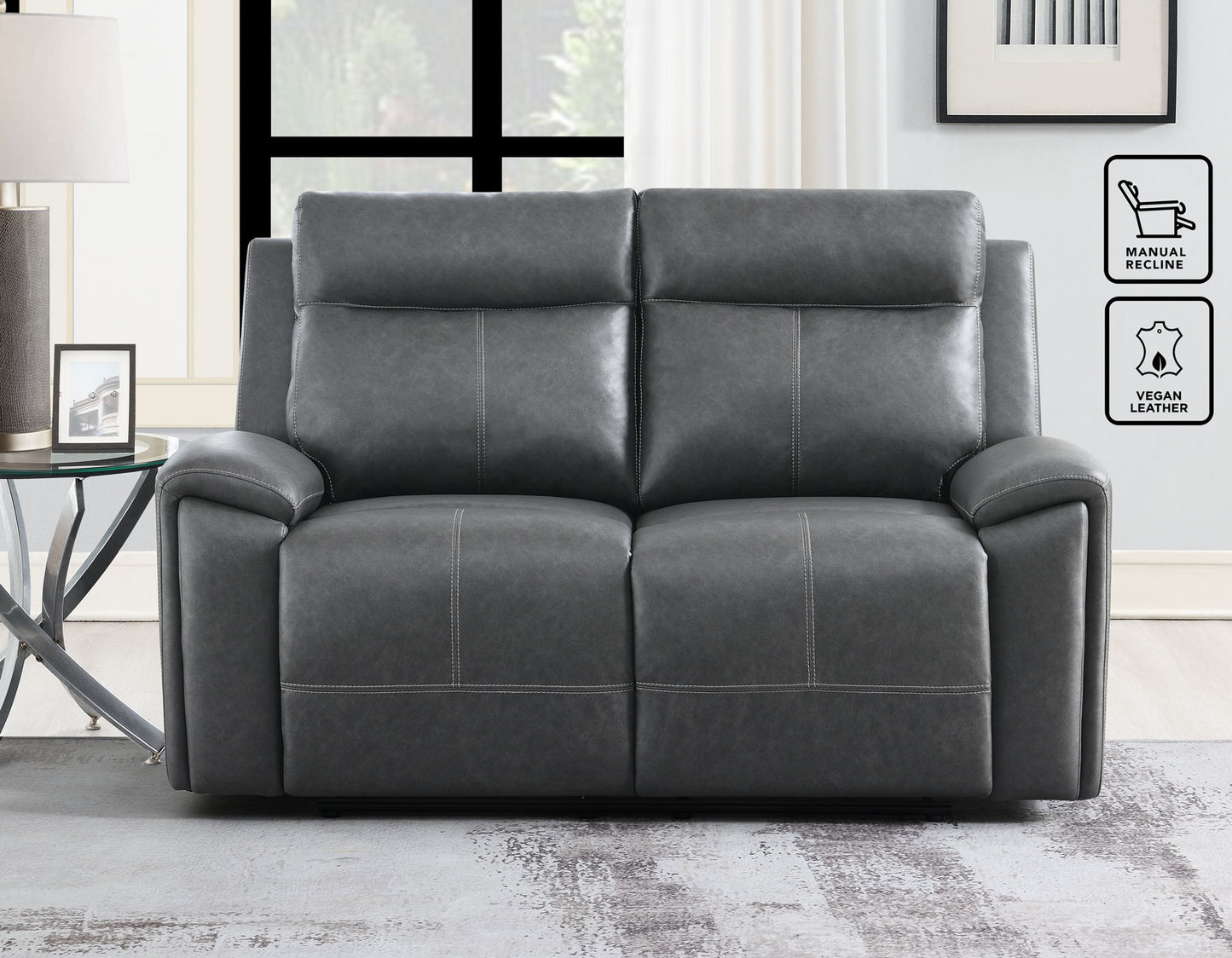 Gaston Manual Reclining Loveseat