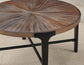 Chevron 36-inch Round Coffee Table