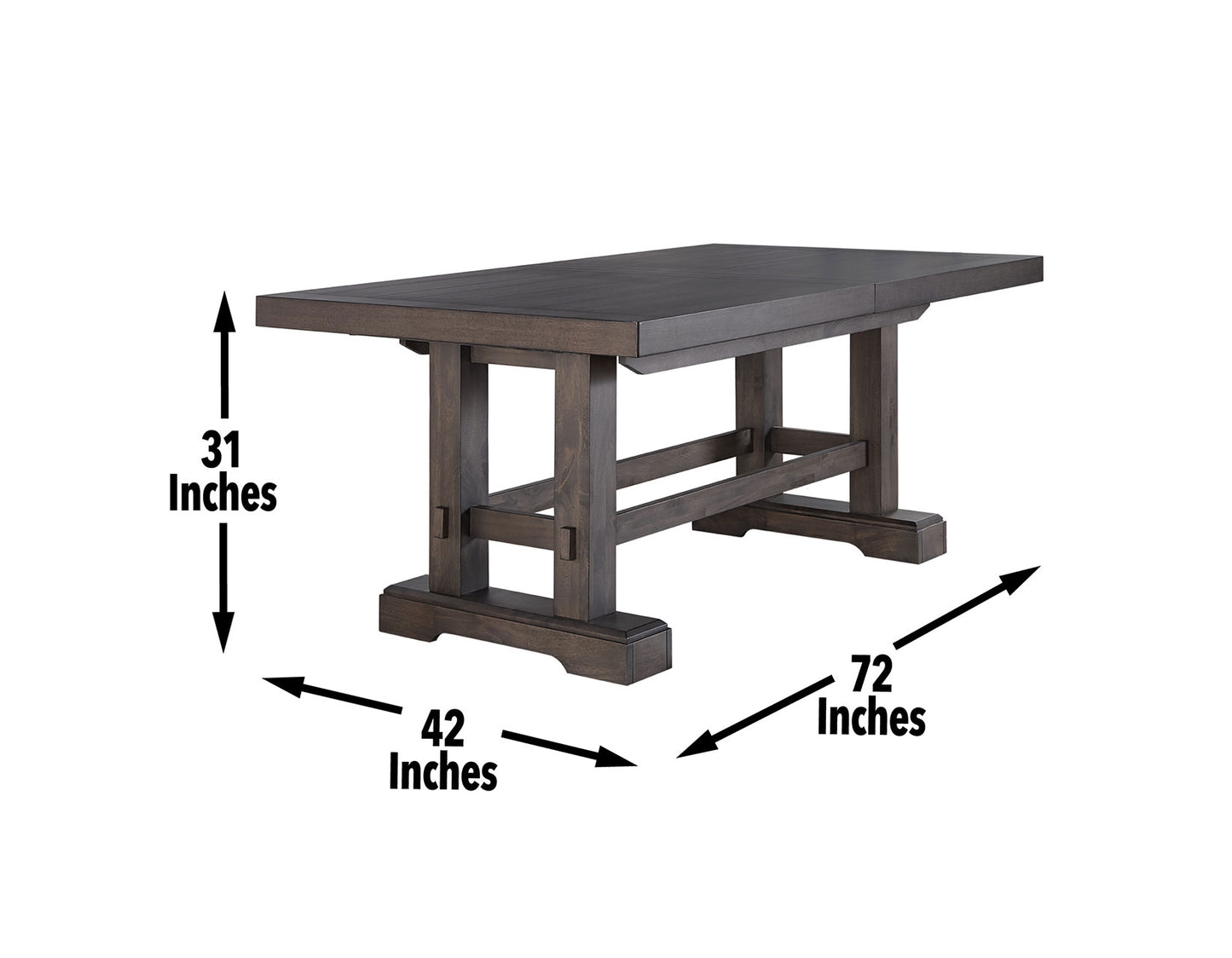 Napa 108-inch Dining Table with 2/18-inch Leaves