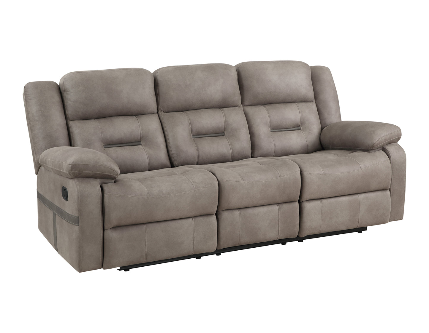 Abilene Manual Reclining Sofa with Drop-Down Console, Tan