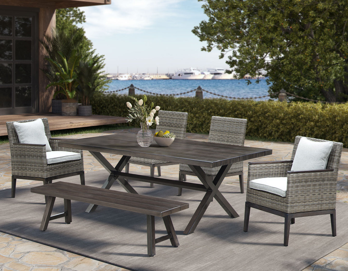 Marina 80-inch Patio Dining Table