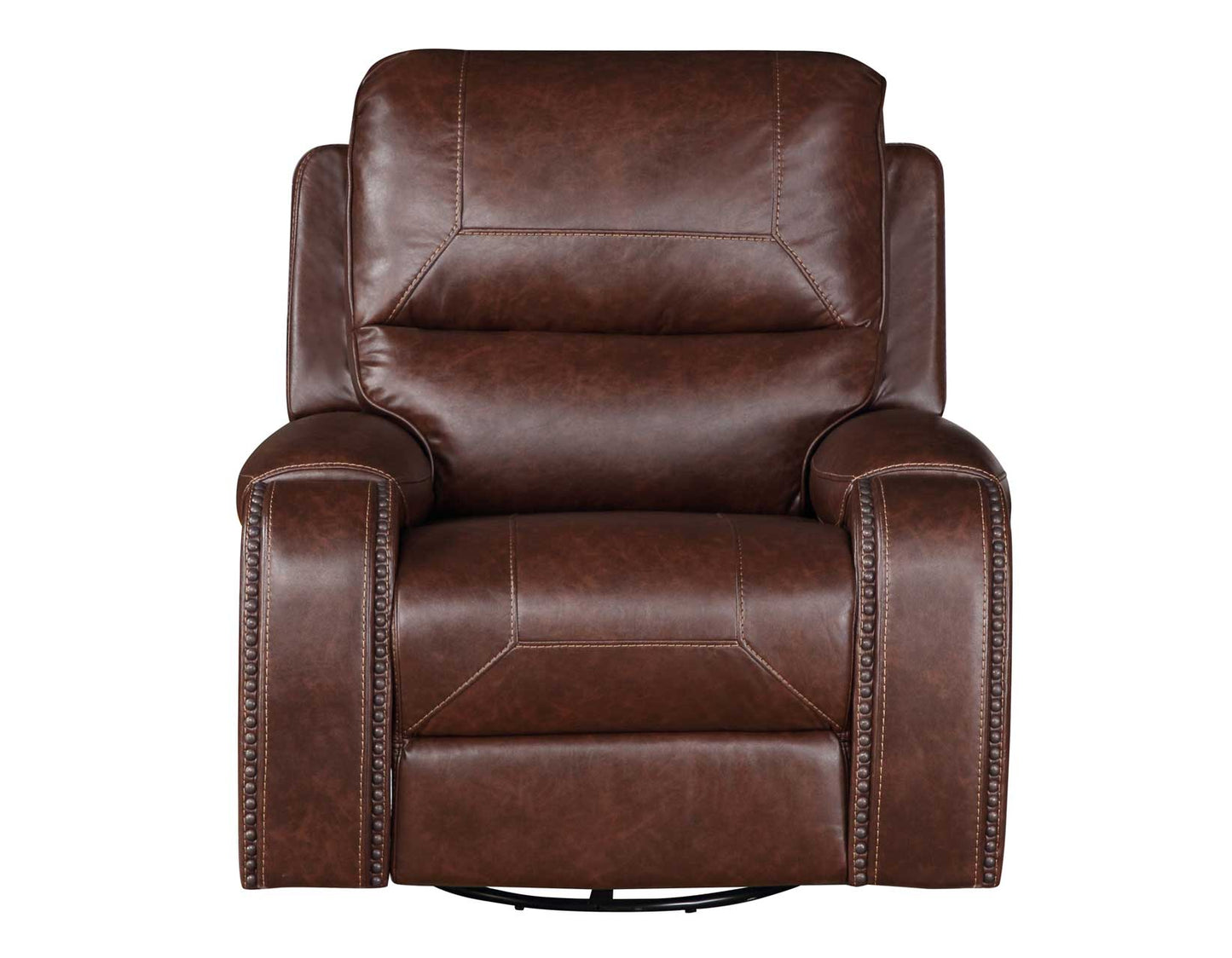 Keily Manual Swivel Glider Recliner, Brown