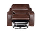 Keily Manual Swivel Glider Recliner, Brown