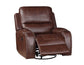 Keily Manual Swivel Glider Recliner, Brown