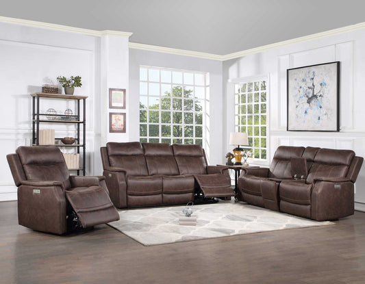 Valencia 3-Piece Dual-Power Walnut Reclining Set
(Sofa, Loveseat & Chair)