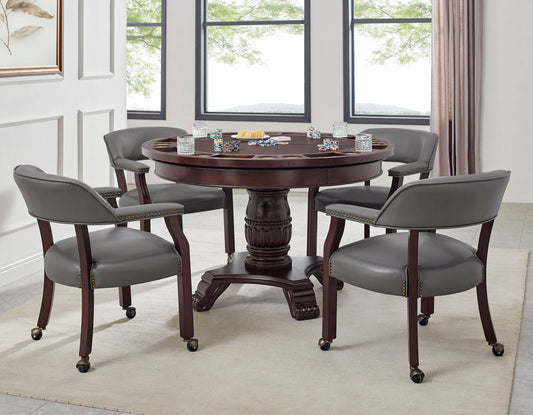 Tournament Game Table and Chairs, 6-Piece, Gray
(Table & 4 Chairs)