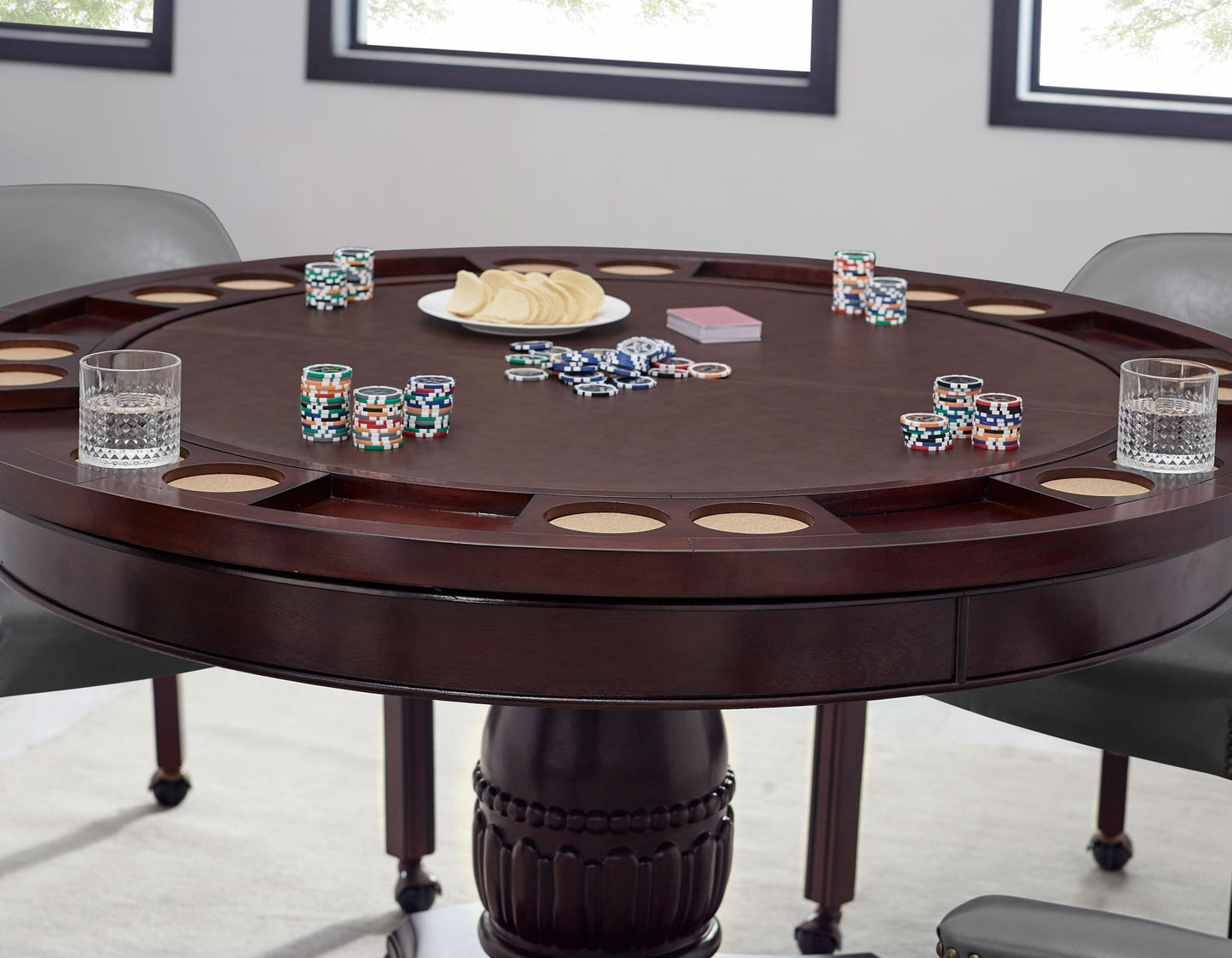 Tournament Game Table and Chairs, 6-Piece, Gray
(Table & 4 Chairs)