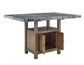 Grayson 60-inch Gray Marble Top Counter Storage Table