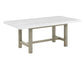 Carena 78-inch White Marble Table