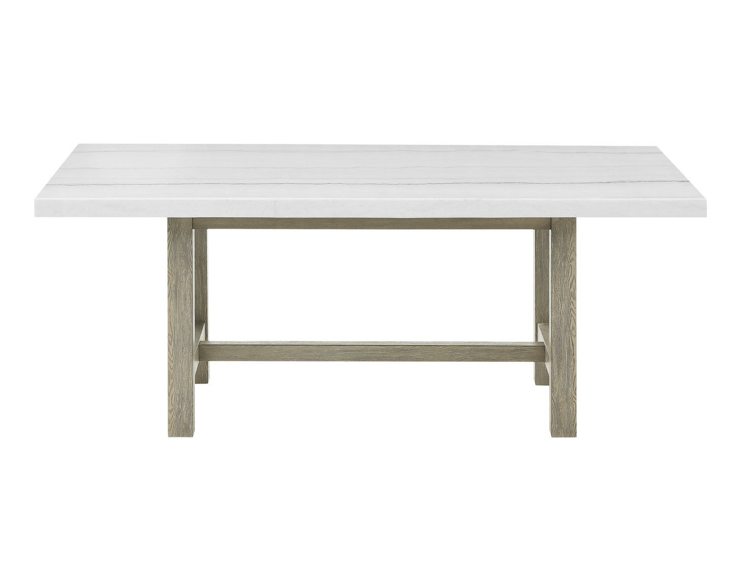 Carena 78-inch White Marble Table