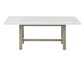 Carena 78-inch White Marble Table