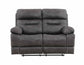 Rudger Manual Reclining Loveseat, Gray