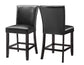 Carrara 24″ Counter Stool, Black Leatherette