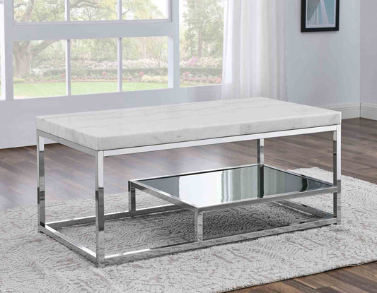 Aston White Marble Coffee Table