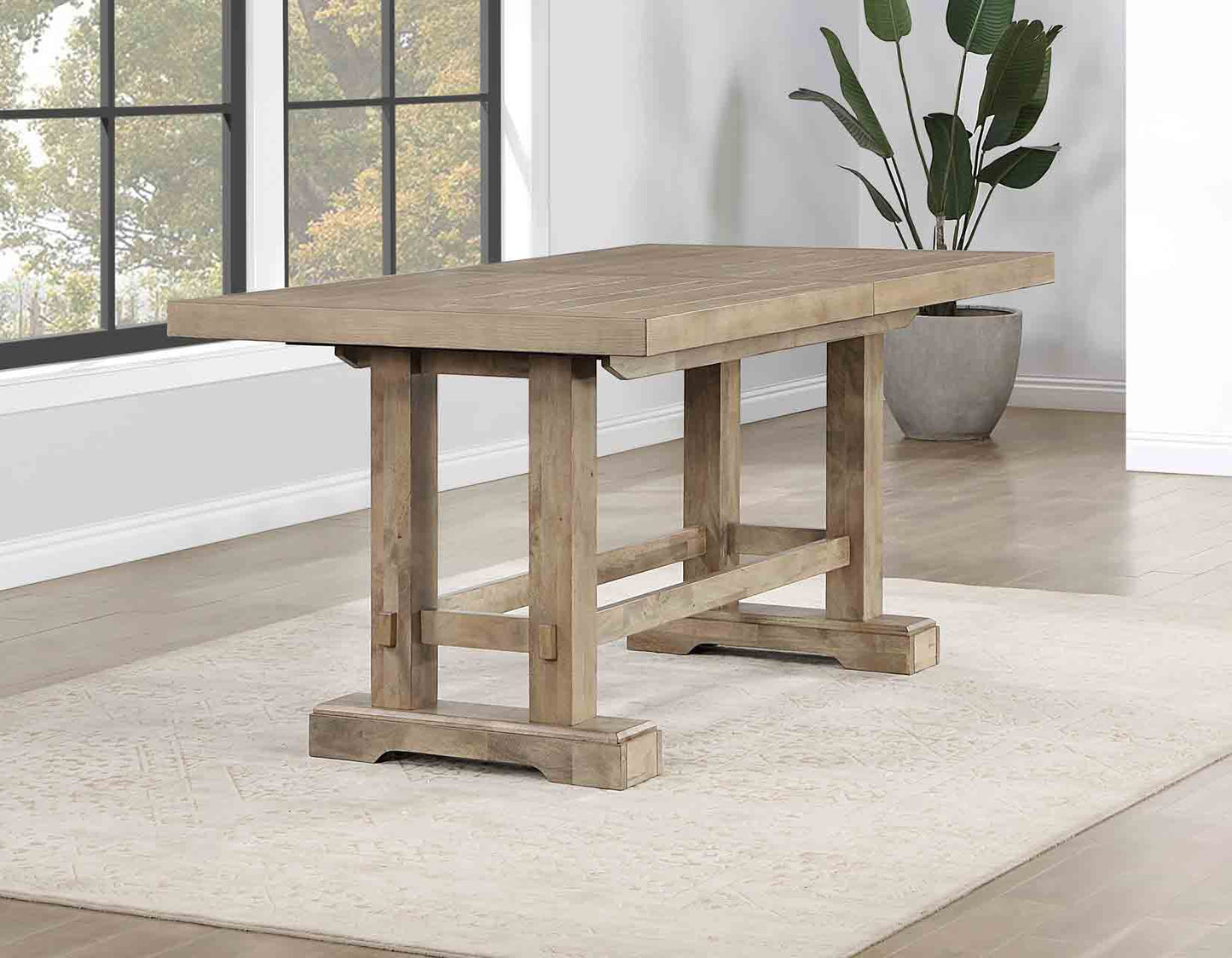 Napa 108-Inch Counter Table with/2 18-inch Leaves, Sand