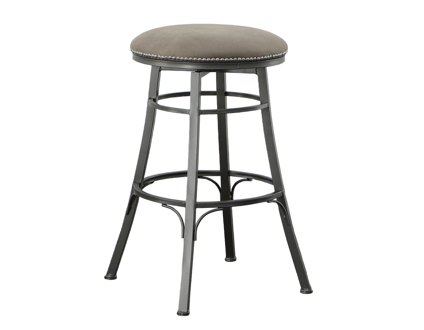 Bali 24″ Backless Counter Stool, Swivel, Gray