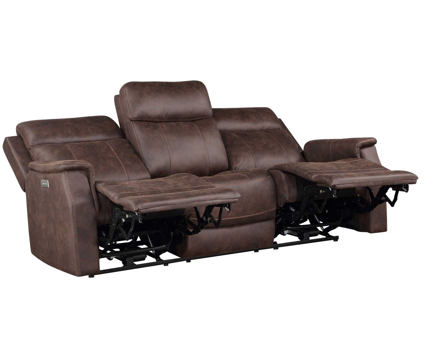 Valencia Dual-Power Reclining Sofa, Walnut